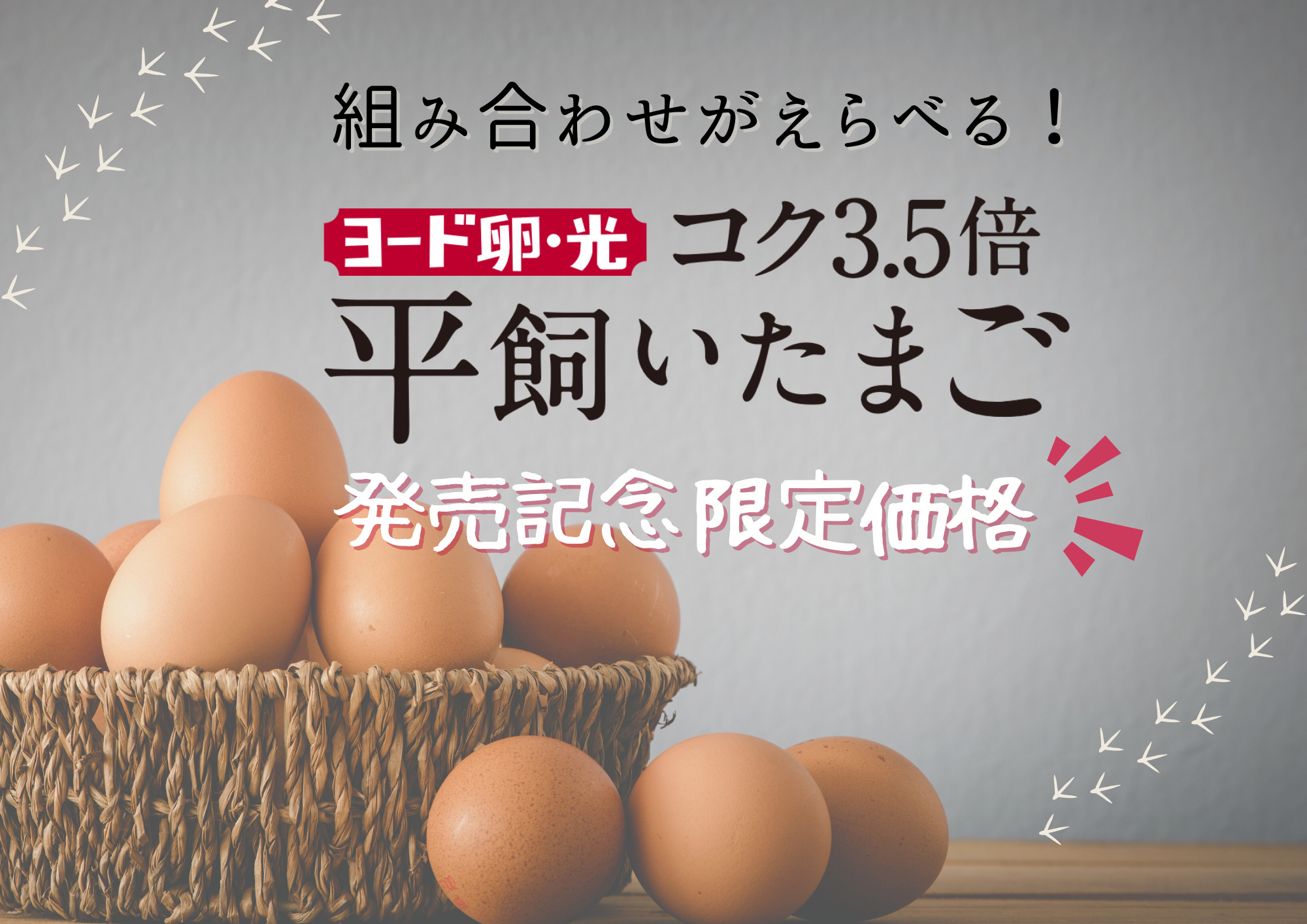 【発売記念価格！】ヨード卵・光の平飼いたまご（送料込）